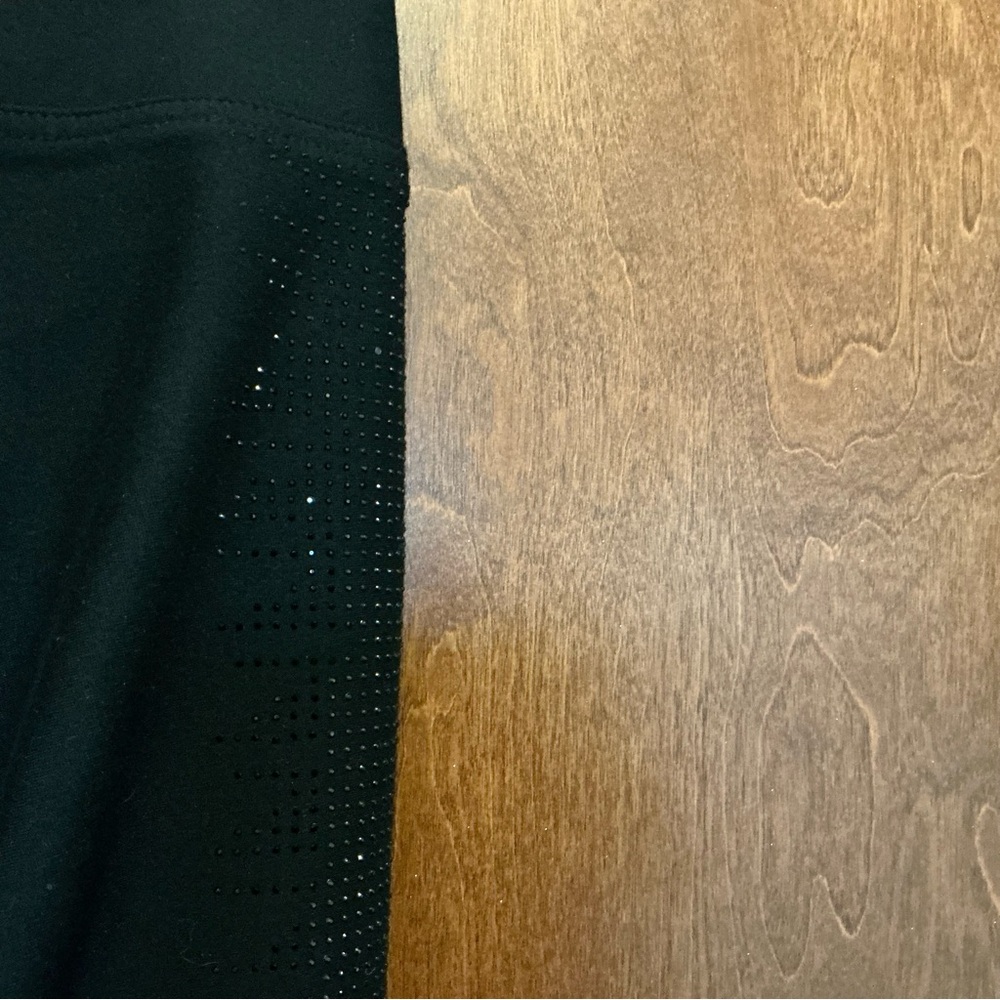 Ethyl Black Sparkly High Waist Pull On Pants Stretchy Glam Party Dressy Size 8 - Picture 7 of 10
